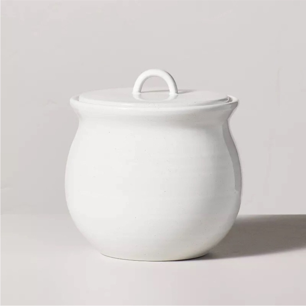 99oz Flared Brim Stoneware Canister Vintage Cream - Hearth & Hand Magnolia